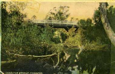 Photograph - Coloured Postcard of Charlton Bridge, 1907