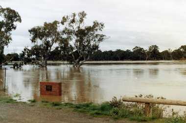 Photograph - Avoca River in Flood over new weir June 1987, 01/05/2008