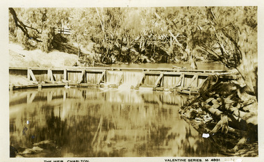 Photograph - 1920  Sepia Postcard of Charlton Weir  Valentine Series, c1920