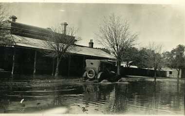 Photograph, 1923 Flood in High Street Charlton Vic. 3525