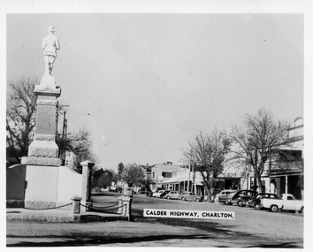 Photograph - Black and white photo looking up High St Charlton 1960s, Murray View Snapshots, 1960s