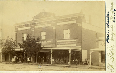 Photograph - Sepia photo of Bilton's Chemist Shop 1889