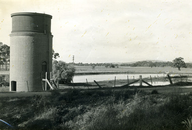 Photograph, Water Tower at Charlton's Railway dam built C.1883 and destroyed by fire in early 1970's
