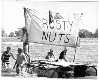 Photograph - Black and white Photo Charlton Apex Club Annual Carnival at Wooroonook Lakes. February 1972, February 1972