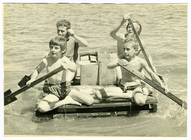 Photograph - Black and white Photo Charlton Apex Club Annual Carnival at Wooroonook Lakes. February 1972, February 1972