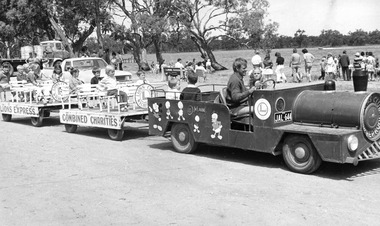 Photograph - Black and white Photo Charlton Apex Club Annual Carnival at Wooroonook Lakes. February 1972, February 1972