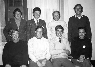 Photograph - Black and white Photo Charlton Apex Club Office Bearers   c 1970s, c 1970s
