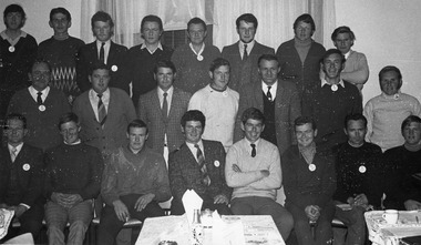 Photograph - Black and white Photo Charlton Apex Club Members c1970s, c 1970s