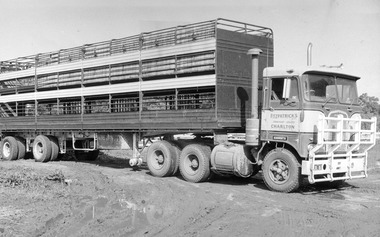 Photograph - Black and White Photograph of Fitzpatrick's Transport Service truck with  c 1770s