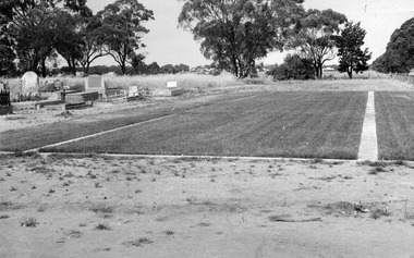 Photograph - Black and white photo Charlton Lawn Cemetery 1971