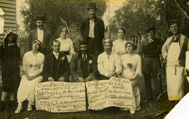 Photograph - Black and White Photo of Concert Group c1900