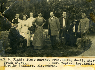 Photograph - Black and white photo of Charlton Concert Group 1913-1914