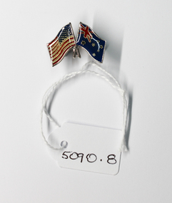 Badge - USA - Australia Flag Badge