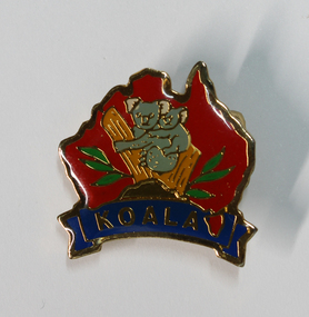 Badge - Koala on a Map of Australia badge