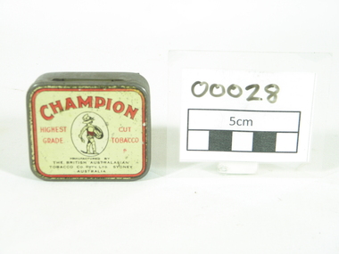 Tobacco tin, Champion, Early 20th Century