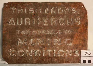Gold Mining Sign