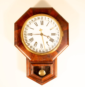 Instrument - Clock, Ansonia wall clock, Purchased in 1892