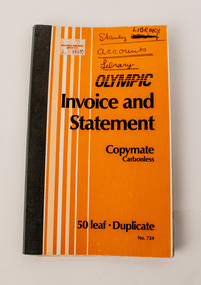 Legal record - Invoice & Statement Book