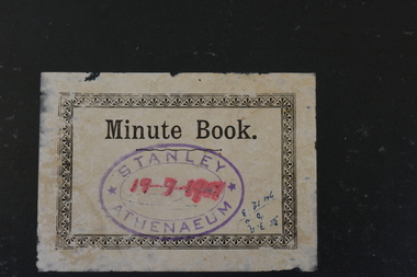 Legal record - Book, Stanley Athenaeum -  Minute  Book 1947-1970