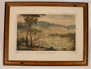 Artwork, other - Lithograph - framed reproduction - coloured, Stanley, Ovens 1859