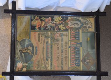 Ceremonial object - Catholic Church Hanging Wall Prayer, Framed Lord's prayer & Ten Commandments