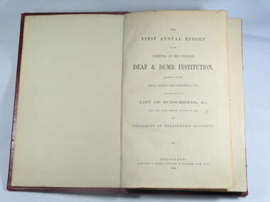 Book, Reports V.D.& D.I. 1863 to 1872