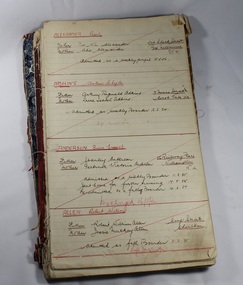 Book, Register 1926 (?) - 1949