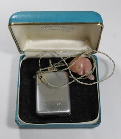 Hearing Aid, British Hearing Aids (Aust) P/L, Universal Hearing Aid, "1970s? When small watch batteries came in.??