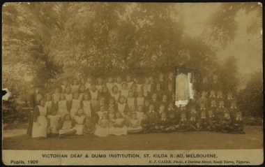 Postcard, N.J.Caire, Pupils, 1909, 1909