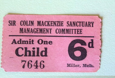 admission tickets, Miller, Prior to 1980's