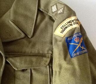 School Uniforms: Australian Cadet Corps Jacket, Trousers and Shirt: Collingwood Technical School, Conway Bros. Pty. Ltd, Australian Cadet Corps Jacket, Trousers and Shirt: Collingwood Technical School