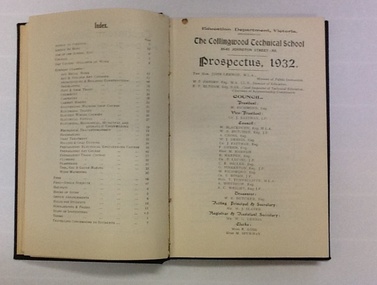 Prospectus - CTS, Collingwood Technical School Prospectus. Bound volumes 1913 - 1950, 1913-1950