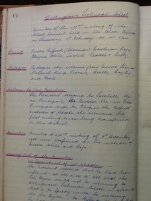 Minutes - CTS, Minutes of School Council 13 October 1955 – 14 August 1958, 1955-1958