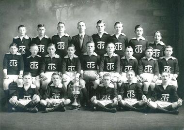 Photograph: CTS 1932 Premiers Football team, Photograph of Collingwood Technical School 1932 Premiers Football team