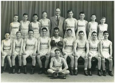 Photograph: CTS Boxing team c1940s, Photograph of Collingwood Technical School Boxing team 1940s