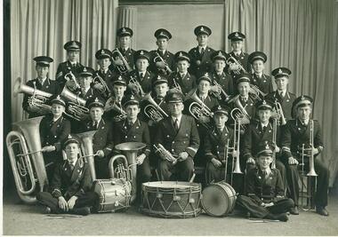 Photograph: CTS School band 1944, Photograph of Collingwood Technical School School Band 1944