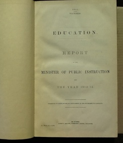Report - CTS, Education Department, Victoria, CTS Education Reports 1910-1925. 2 Volumes, Early 20th century