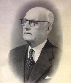 Photograph: William J. McKenzie, Principal CTS 1951-1955, Framed photograph of William J. McKenzie, Principal Collingwood Technical School 1.1.1951-31.12.1955