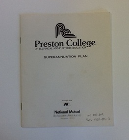 Brochure - PCOT, Superannuation Plan, 1982