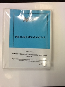 Manual: Programs Manual NMIT, Programs Manual 1997. NMIT, 1997