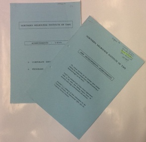 Report - NMIT, Achievements/ Developments. 1999, 2000, 1999-2000