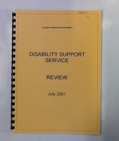 Report - NMIT, NMIT. Student Services Department, Disability Support Service. Review 2001, 2001