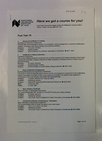 Brochure - NMIT, Have we got a course for you!, 1996