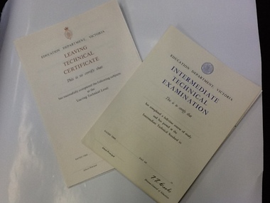 Certificates - Education Department Victoria, Education Department, Victoria, Education Department of Victoria. [Blank certificates], c1980s