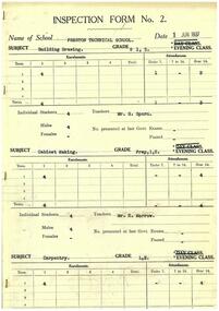 Reports: Inspection reports Preston Technical School, Inspection Reports Preston Technical School and Preston Technical College 1 June 1937 - 2 July 1964