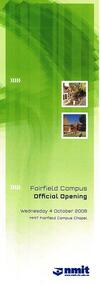 Program: NMIT Fairfield Campus Official Opening 2006, Program: NMIT Fairfield Campus Official Opening  Wednesday 4 October 2006