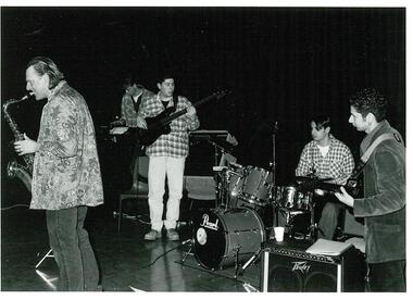Photograph: NMCOT Wilbur Wilde with Performing Arts students 1992