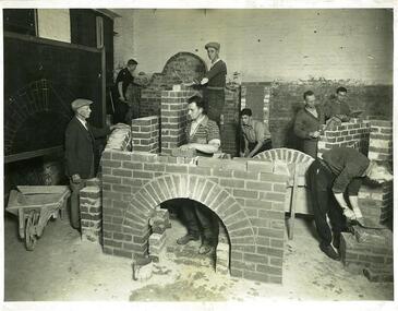 Photograph:  CTS c1930s Bricklaying class