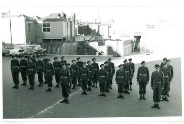 Photograph: CTS Students in Cadets uniform c1960s, Photograph: Collingwood Technical School Students in Cadets uniform  c1960s