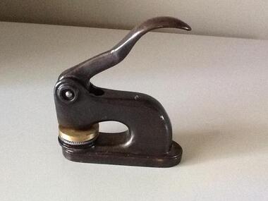 Metal seal embosser: CCOT College Council 1980s